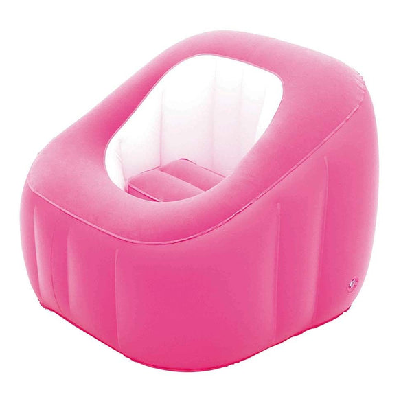 Bestway Cube Inflatable Air Chair Ottoman Indoor Outdoor - pink