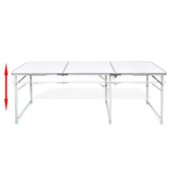 180cm Aluminium Folding Camping Table Portable Picnic Outdoor Garden BBQ Dining Desks
