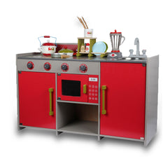 Wooden Kids Kitchen Pretend Play Set Toy Toddler Children Cooking Home Cookware