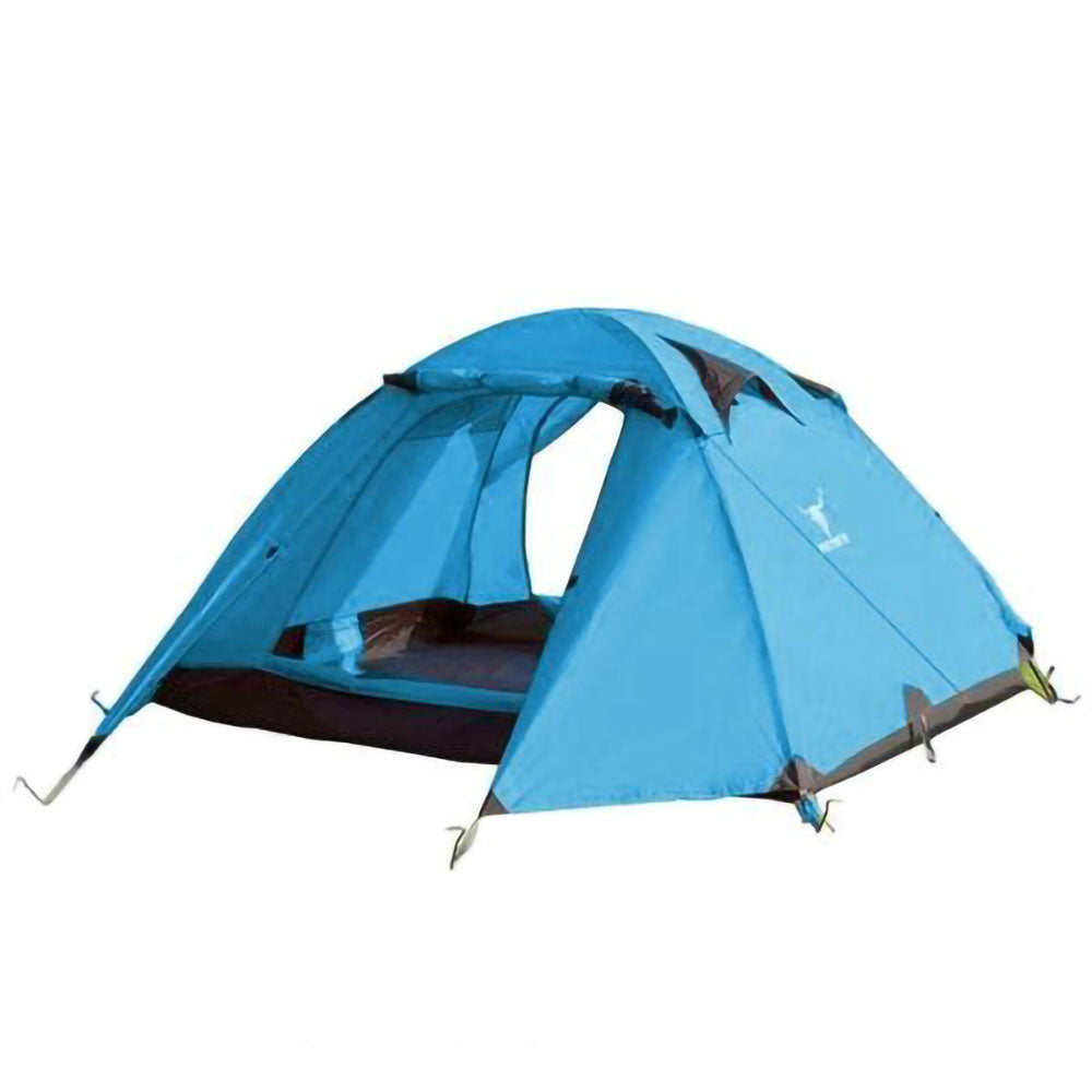 2 Person Portable Outdoor Lightweight Cycling Hiking Backpacking Camping Waterproof Tent - Blue