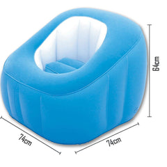 Bestway Cube Inflatable Air Chair Ottoman Indoor Outdoor - blue