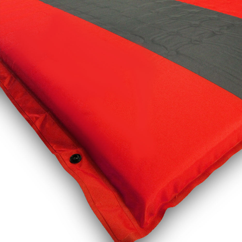 Self Inflating Mattress Sleeping Pad Mat Air Bed Camping Camp Hiking Joinable - red