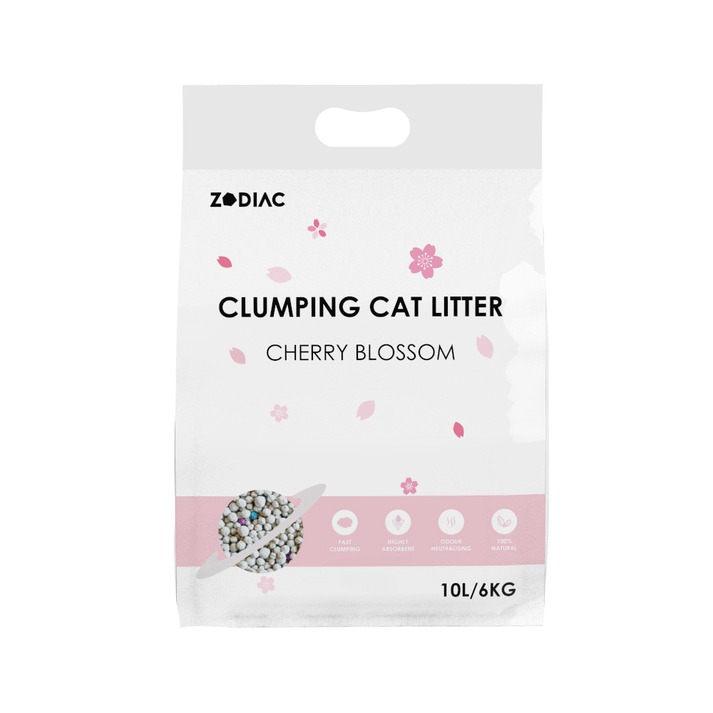 Zodiac Premium Dust Free Clumping Bentonite Cat Litter Cherry Blossom 10L / 6kg