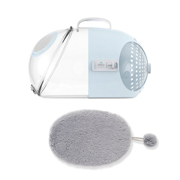 Portable Breathable Astronaut Pet Cat Dog Puppy Carry Bag Capsule Travel Carrier with Mat - blue