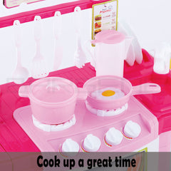 Kids Children Pretend Role Play Toys Mini Chef Kitchen Utensils Food Cooking Set