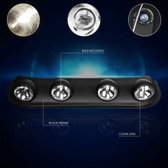 4X4 Car Black Housing NEO Clear Lens Off-Road Roof Top Mounted Rally Fog Light Lamp White
