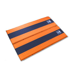 Double Self Inflating Mattress Sleeping Mat Air Bed Camping Camp Hiking Joinable - orange
