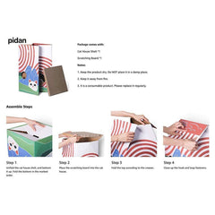 Pidan Cat Kitten Scratcher house CAT HUT Corrugated Cardboard Scratching Board Fuji