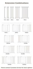 Adjustable Baby Pet Child Kid Safety Security Gate Stair Barrier Door Extension Bs