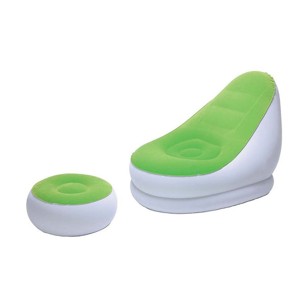 Bestway Inflatable Cruiser Air Chair w Ottoman Outdoor - green