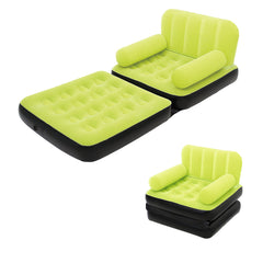 Bestway Inflatable 2 in 1 Couch Chair Air Bed Single - green