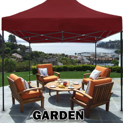 3x3m Pop Up Gazebo Outdoor Tent Folding Marquee Party Camping Market Canopy w/ Side Wall - red