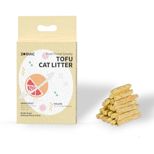 ZODIAC Fruity Biodegradable Flushable Tofu Cat Kitten Litter Grapefruit