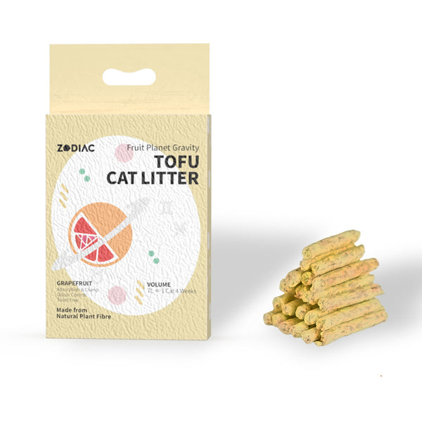 ZODIAC Fruity Biodegradable Flushable Tofu Cat Kitten Litter Grapefruit 28L