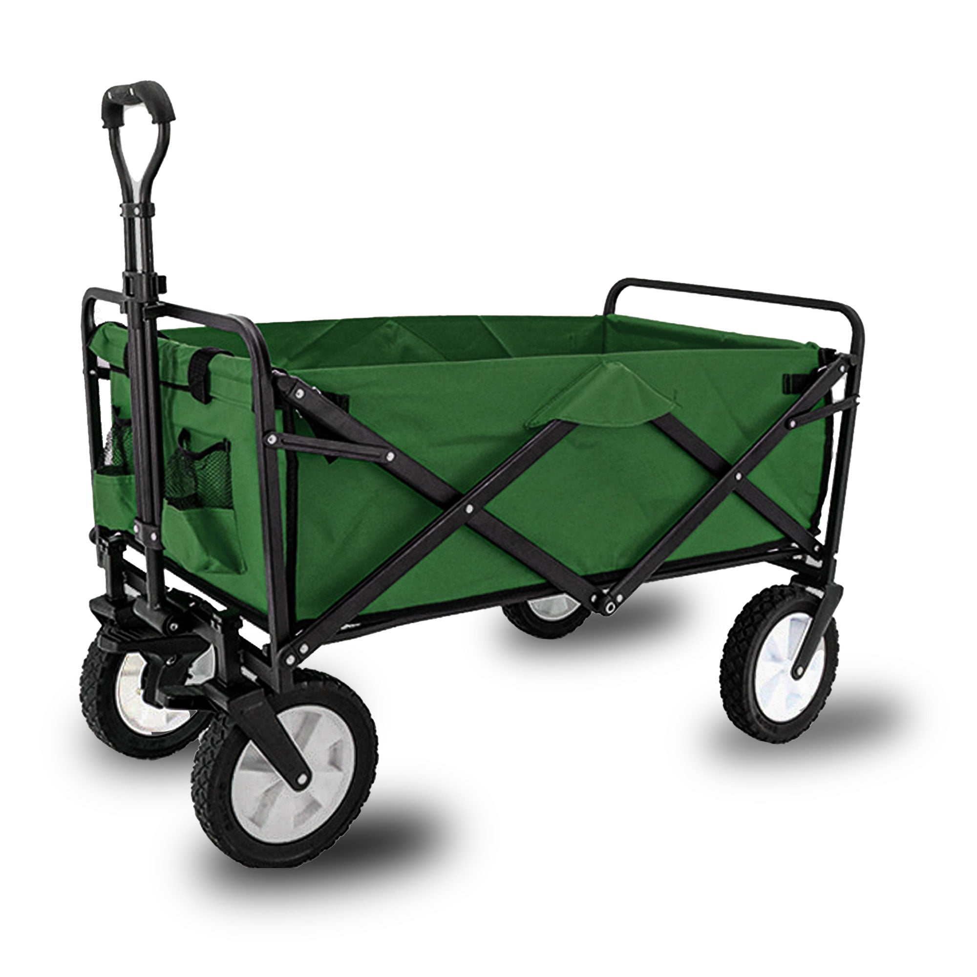 Copy of Copy of Foldable Collapsible Wagon Cart Garden Beach Outdoor Shopping Trolley Camping Brake - Green