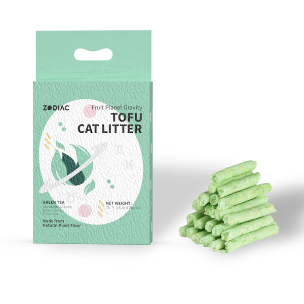 ZODIAC Fruity Biodegradable Flushable Tofu Cat Kitten Litter Green Tea