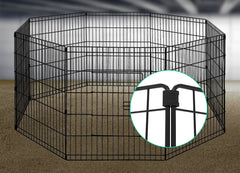 8 Panel Pet Dog Playpen Puppy Exercise Cage Enclosure Fence Play Pen