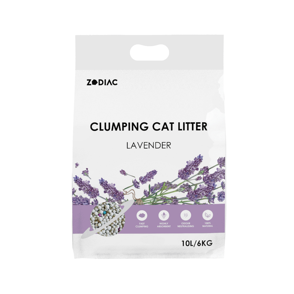 Zodiac Premium Dust Free Clumping Bentonite Cat Litter Lavender 10L / 6kg