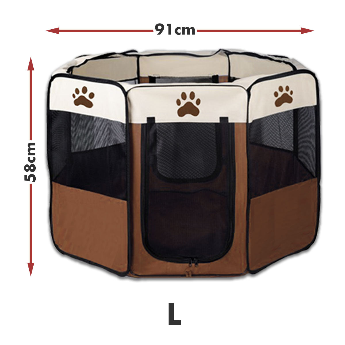 8 Panel Pet Dog Cat Crate Play Pen Bags Kennel Portable Tent Playpen Puppy Cage Large