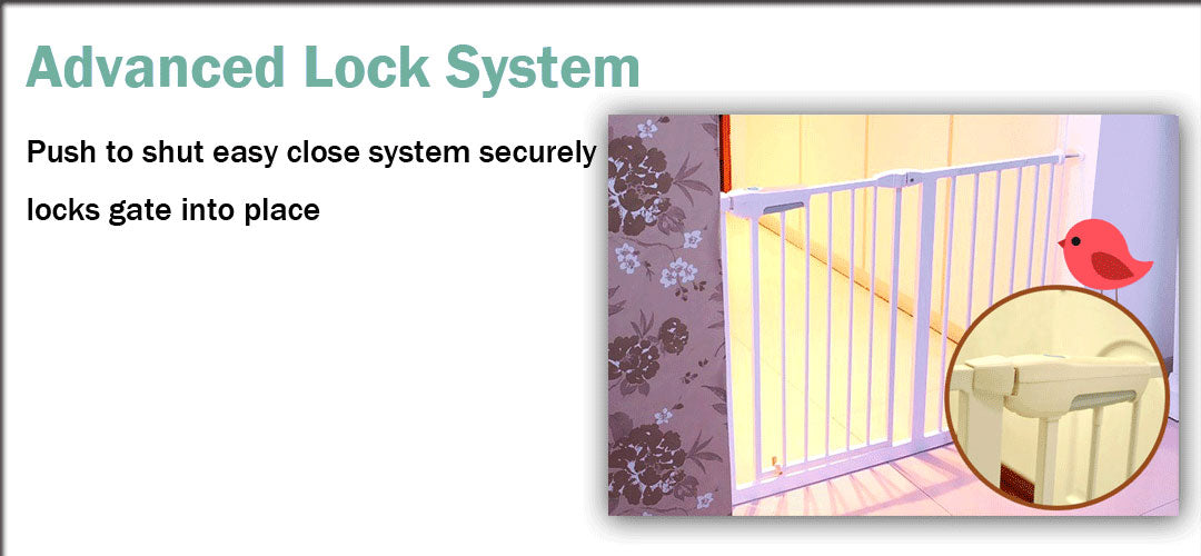 Adjustable Baby Pet Child Kid Safety Security Gate Stair Barrier Door Extension