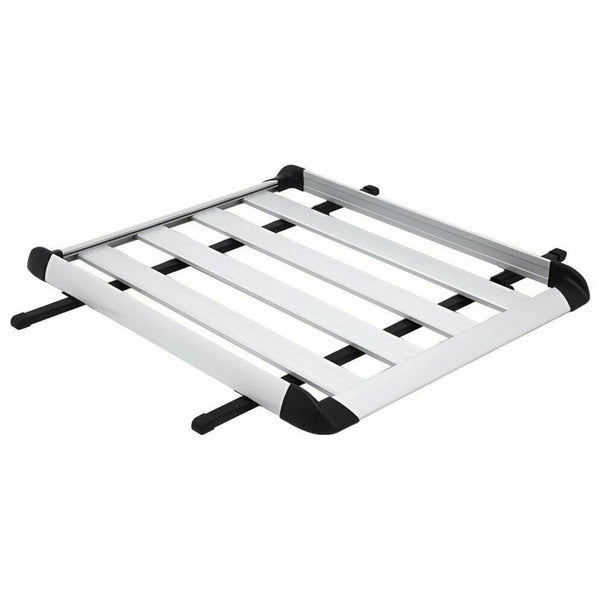 1.4M Aluminium Alloy Car 4WD 4x4 Roof Rack Basket Cargo Luggage Carrier Box Bars Silver