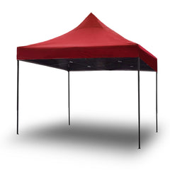3x3m Pop Up Gazebo Outdoor Tent Folding Marquee Party Camping Market Canopy - red