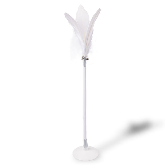 Pidan Kitten Cat Pet Chaser Wand Teaser Feather Interactive Play Fun Toy Suction Cup - white