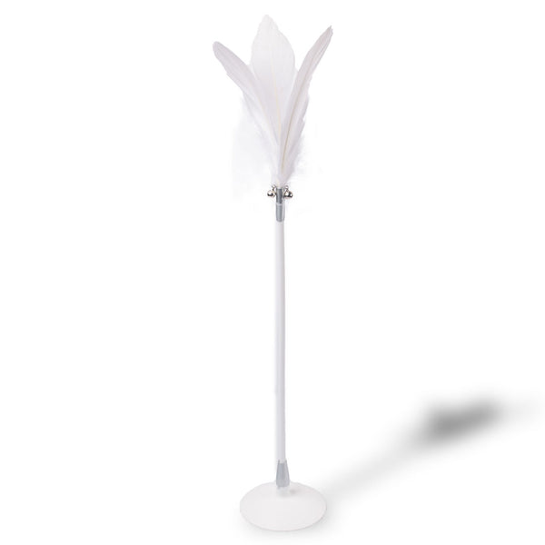 Pidan Kitten Cat Pet Chaser Wand Teaser Feather Interactive Play Fun Toy Suction Cup - white