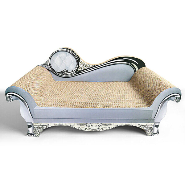 Zodiac Cat Kitten Sofa Couch Scratch Lounge Corrugated Cardboard Scratcher Board Grey