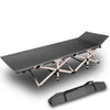 Camping Portable Stretcher Single Foldable Folding Bed Recliner Mat - grey