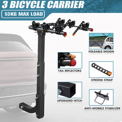 3 Bike Rack Bicycle Car Rear Carrier 2