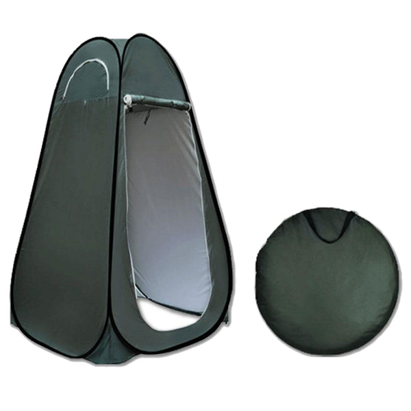Pop Up Camping Shower Toilet Tent Outdoor Privacy Portable Change Room Shelter Silver Linen - green