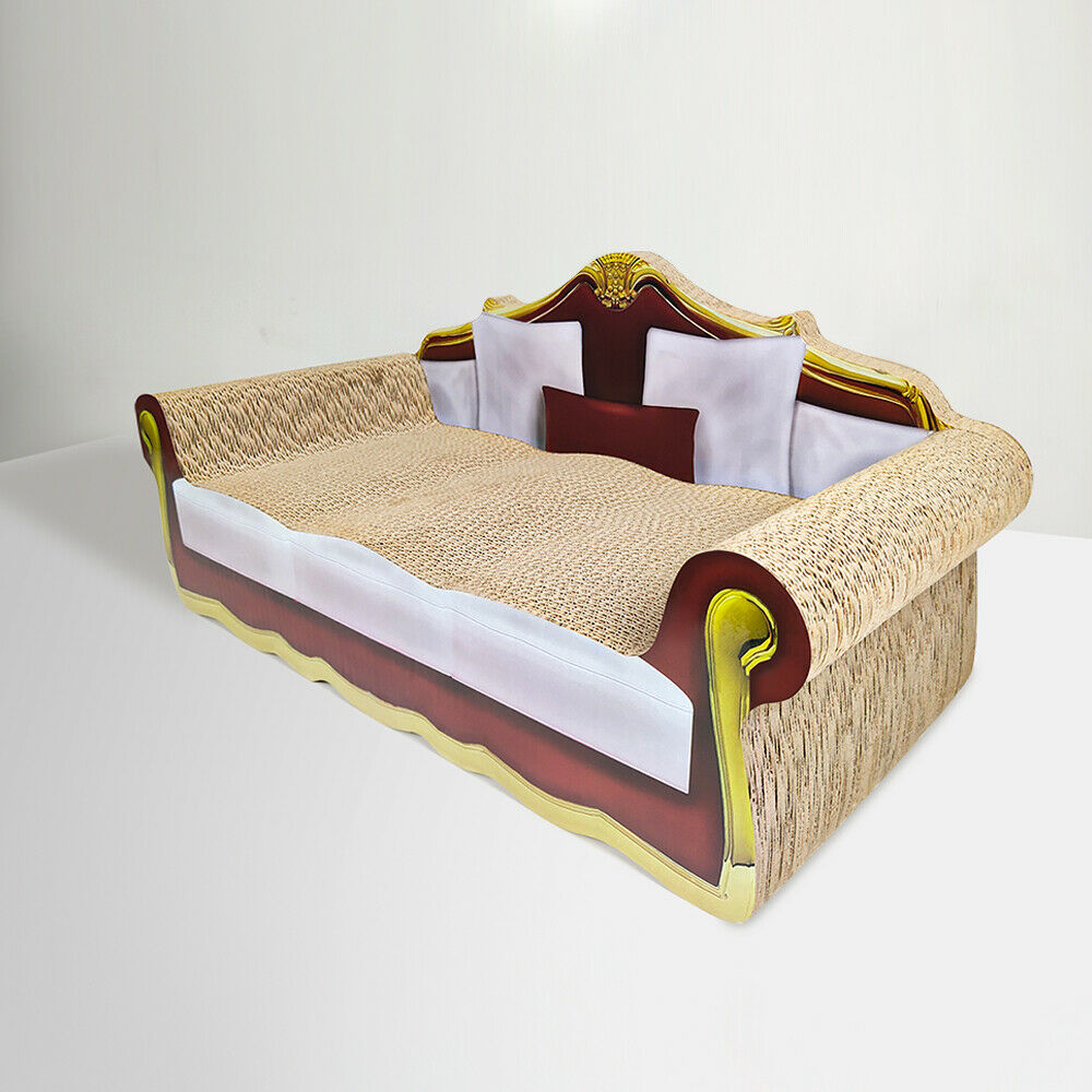 Zodiac Cat Kitten Sofa Couch Scratch Lounge Corrugated Cardboard Scratcher Board