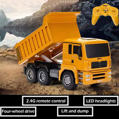 Huina 1/18 RC Engineering Construction Dump Truck Remote Control Toy Kids Gift