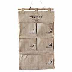 Multilayer Vintage Stuff bag Big Wall Storage Bag Organizer Zakka Home DIY
