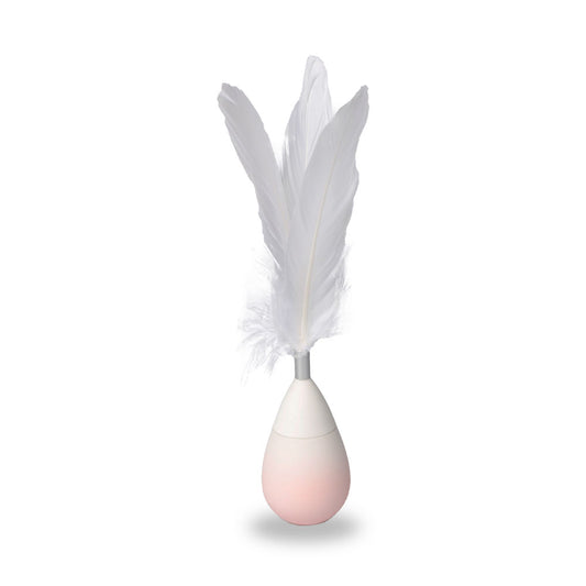 Pidan Roly Poly Feather Teaser Cat Kitten Pet Tumbler Interactive Toy Bell - pink