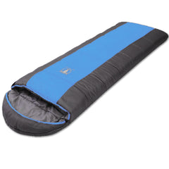 Outdoor Camping Envelope Sleeping Bag Thermal Tent Hiking Winter Single -15°C - blue