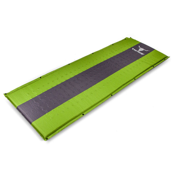 Self Inflating Mattress Sleeping Mat Air Bed Camping Camp Hiking Joinable Single - Green