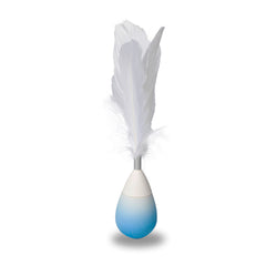 Pidan Roly Poly Feather Teaser Cat Kitten Pet Tumbler Interactive Toy Bell - blue