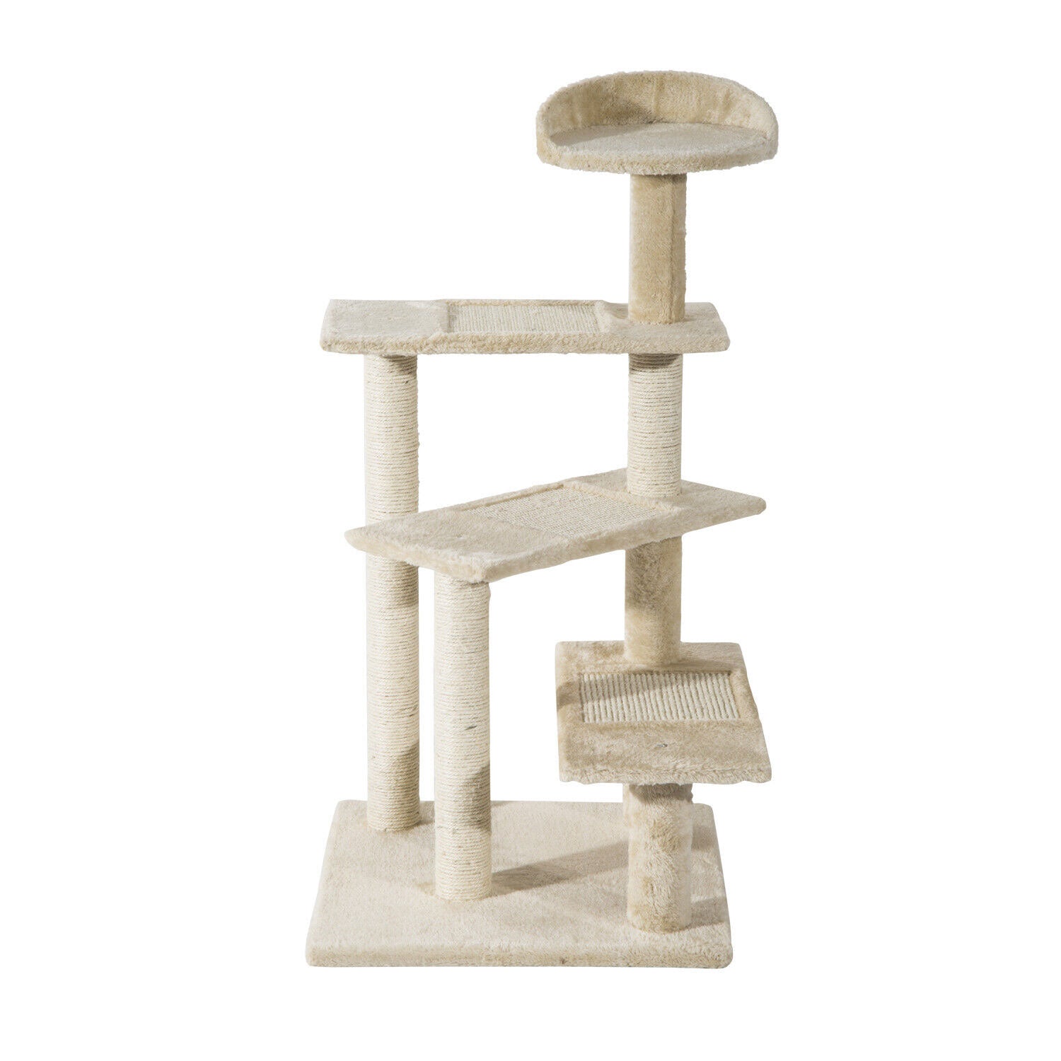 100cm Cat Tree Scratching Post Scratcher Pole Toy House Furniture Tower Condo - Beige