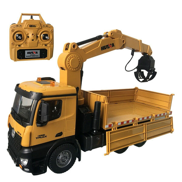 Huina RC Timber Grab Dumper Truck Lift Hoist 1/14 Construction Vehicle Kids Toy