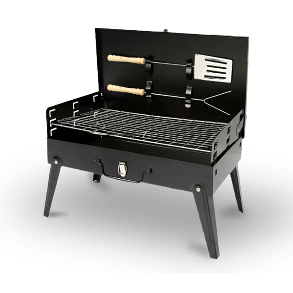 Charcoal BBQ Grill Hibachi Barbecue Portable Folding Steel Roast Camping Picnic