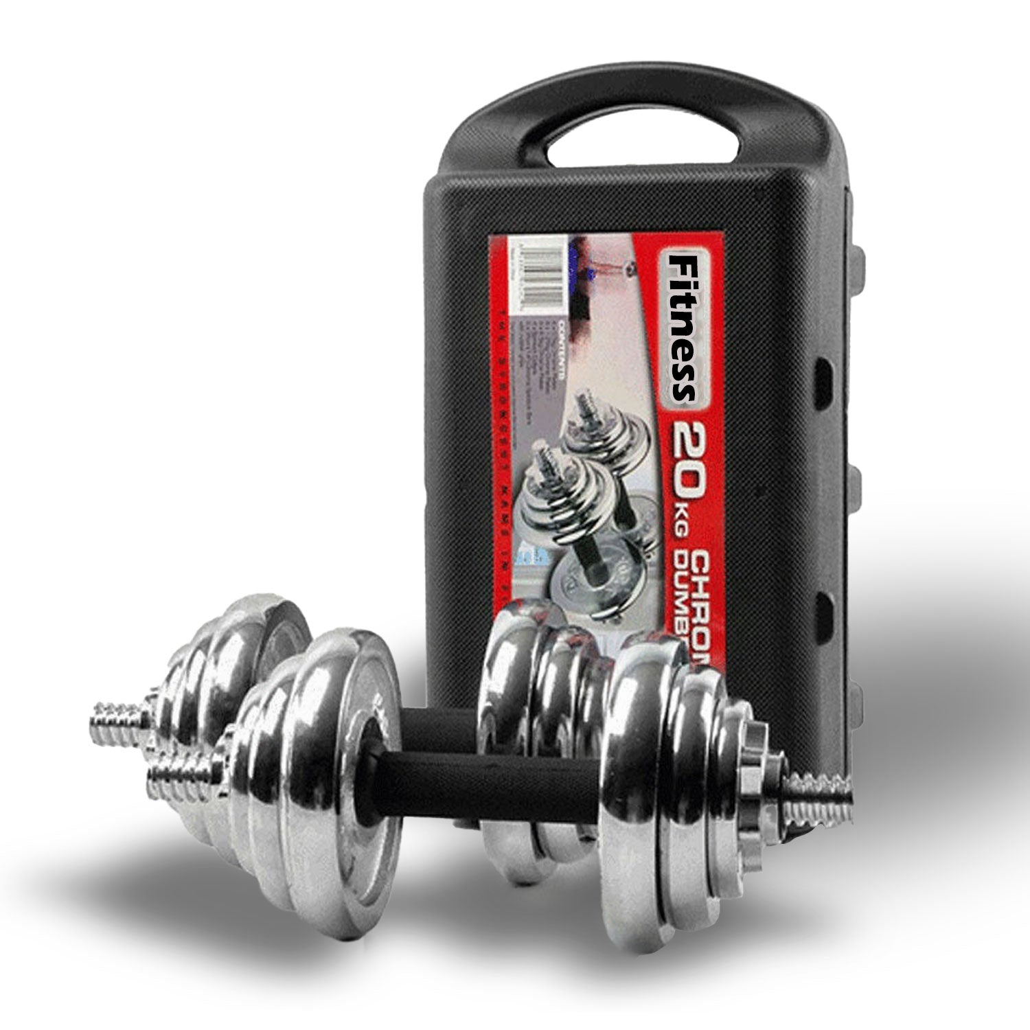 20KG Dumbbell Set Weight Dumbbells Home Gym Training Fitness BarBell Equipment Case