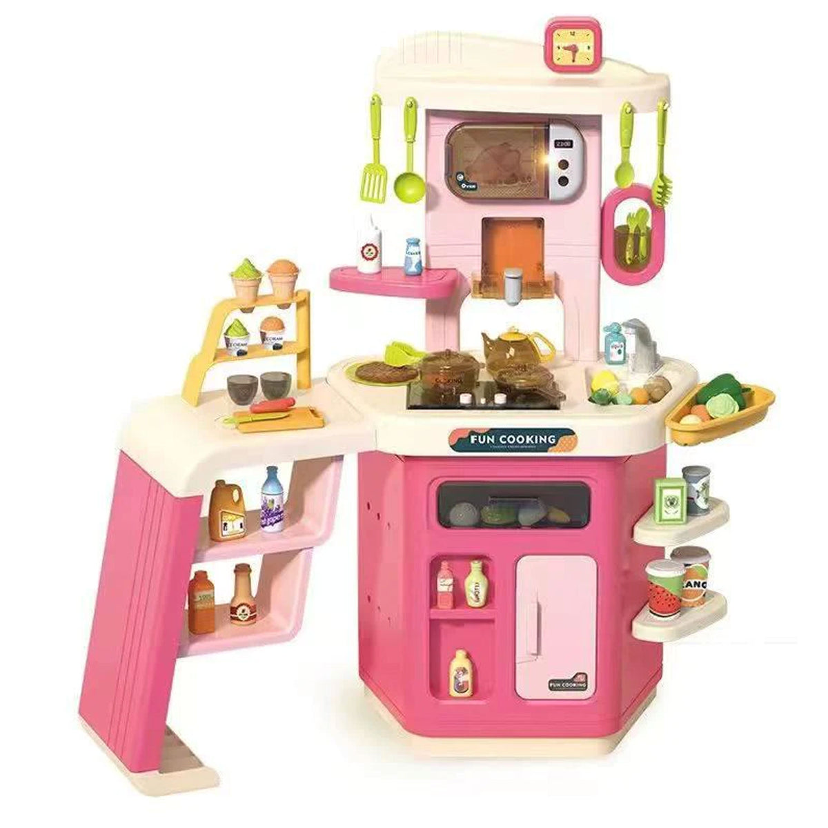 Kids Pretend Role Play Toy Kitchen Cooking Children Toddler Food Cookware Set