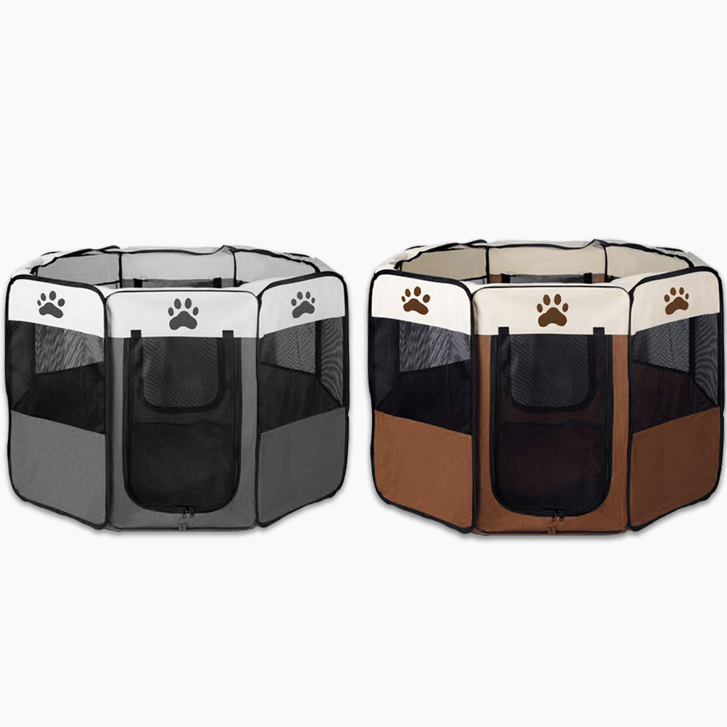 Panel Pet Dog Cat Crate Play Pen Bags Kennel Portable Tent Playpen P –  Bargene