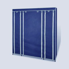 Large Space Storage Portable Bedroom Double Wardrobe Stable Easy Assemble - navy