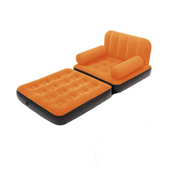 Bestway Inflatable 2 in 1 Couch Chair Air Bed Single - orange