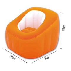 Bestway Cube Inflatable Air Chair Ottoman Indoor Outdoor - orange