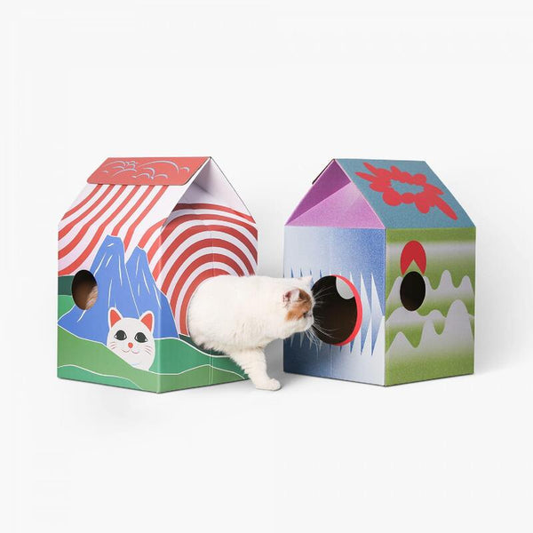 Pidan Cat Kitten Scratcher house CAT HUT Corrugated Cardboard Scratching Board