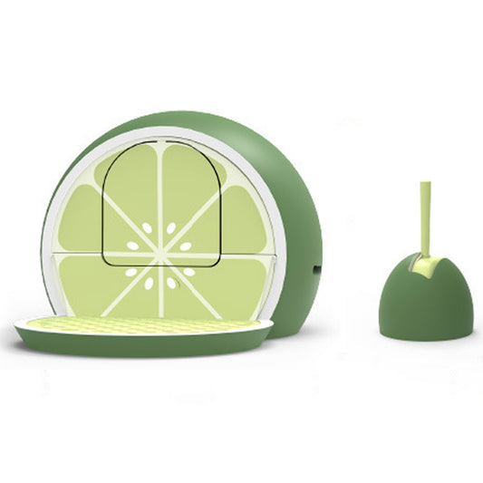 Vetreska Fruity Portable Cat Kitty Toilet Litter Box Tray House Lid Scoop Set Lime